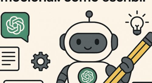 Ilustración de chatgpt como diario emocional cómo escribir entenderte con estilo tecnológico y limpio.