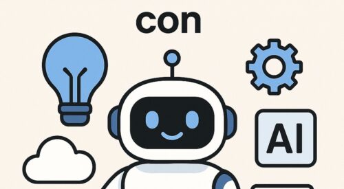 Ilustración de cómo hacer lluvia ideas ia creativa con estilo tecnológico y limpio.