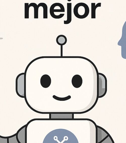 Ilustración de cómo usar ia conocerte mejor a ti mismo con estilo tecnológico y limpio.