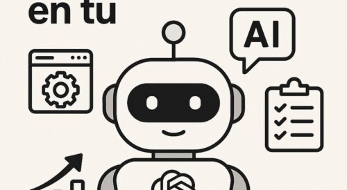 Ilustración de consejos integrar chatgpt tu rutina diaria con estilo tecnológico y limpio.