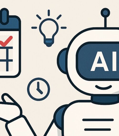 Ilustración de crea menús semanales personalizados ia con estilo tecnológico y limpio.