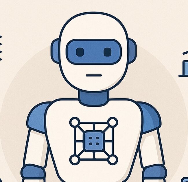 Ilustración de impacto ia productividad personal con estilo tecnológico y limpio.