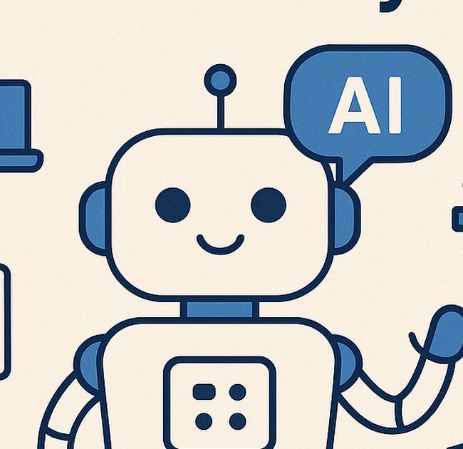 Ilustración de errores comunes al usar ia cómo evitarlos con estilo tecnológico y limpio.