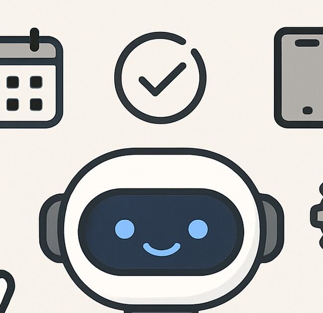 Ilustración de haz seguimiento tus hábitos sin esfuerzo ia con estilo tecnológico y limpio.