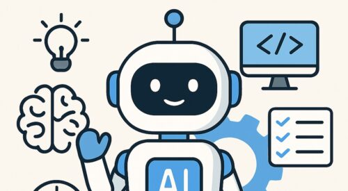 Ilustración de ia hacer más llevadero trabajo remoto con estilo tecnológico y limpio.