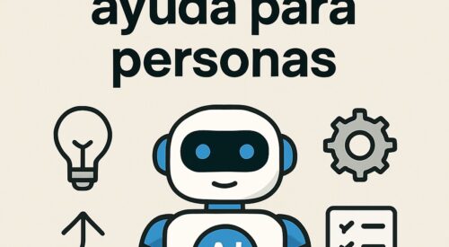 Ilustración de ia como ayuda personas tdah o dificultades atención con estilo tecnológico y limpio.