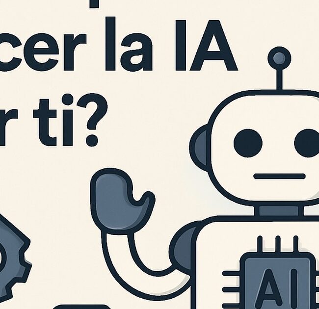 Ilustración de qué puede hacer ia ti qué no con estilo tecnológico y limpio.