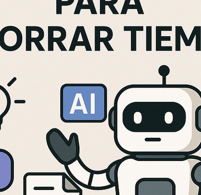 Ilustración de trucos ia ahorrar tiempo cada mañana con estilo tecnológico y limpio.