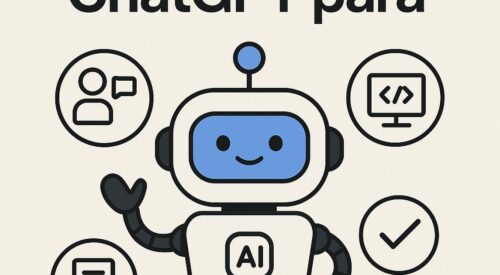 Ilustración de 5 usos reales chatgpt mejorar tu trabajo diario con estilo tecnológico y limpio.