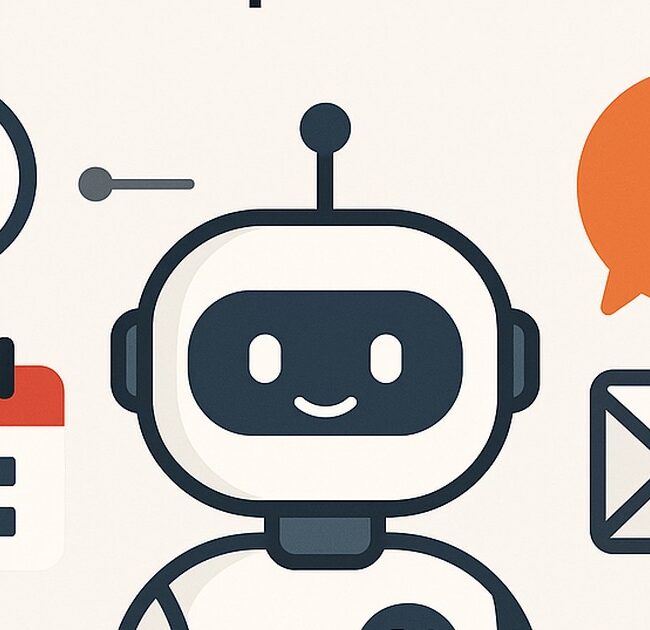 Ilustración de automatiza recordatorios eventos importantes ia con estilo tecnológico y limpio.