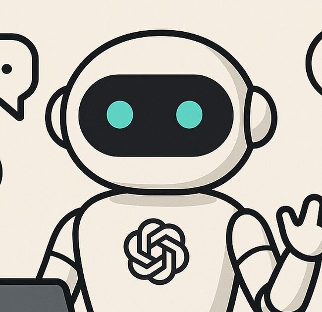 Ilustración de chatgpt como guía tomar decisiones difíciles con estilo tecnológico y limpio.