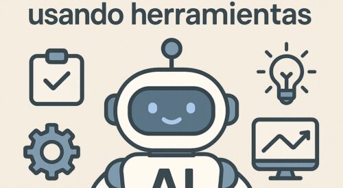 Ilustración de cómo crear buenos hábitos usando herramientas inteligentes con estilo tecnológico y limpio.