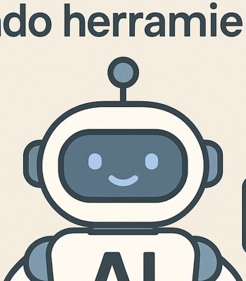 Ilustración de cómo crear buenos hábitos usando herramientas inteligentes con estilo tecnológico y limpio.
