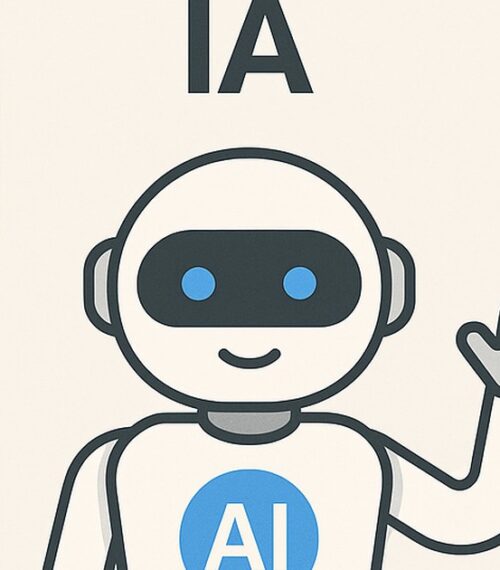 Ilustración de cómo evoluciona tu relación ia tiempo con estilo tecnológico y limpio.