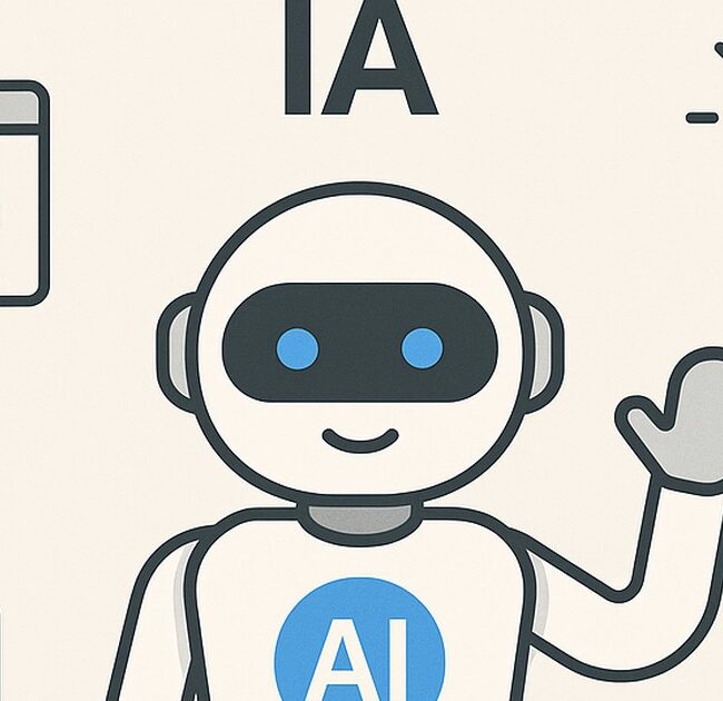 Ilustración de cómo evoluciona tu relación ia tiempo con estilo tecnológico y limpio.