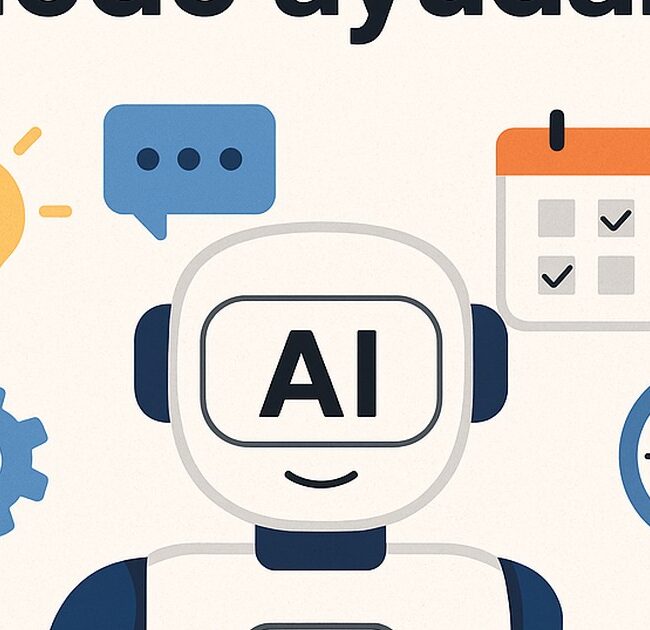 Ilustración de cómo ia puede ayudarte a hacer voluntariado con estilo tecnológico y limpio.