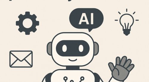 Ilustración de cómo ia puede ayudarte si eres freelance o con estilo tecnológico y limpio.