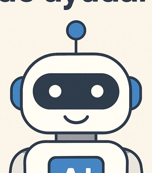 Ilustración de cómo ia puede ayudarte si estás búsqueda empleo con estilo tecnológico y limpio.