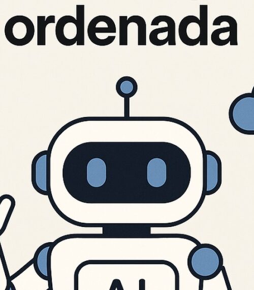 Ilustración de cómo mantener tu vida digital ordenada ia con estilo tecnológico y limpio.