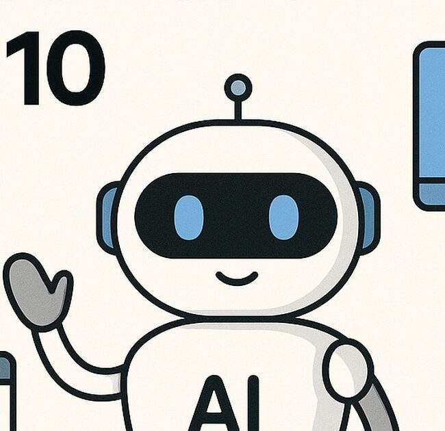 Ilustración de cómo planificar tu semana 10 minutos ia con estilo tecnológico y limpio.