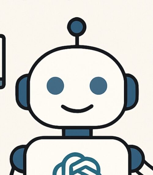 Ilustración de cómo usar chatgpt como preparador entrevistas con estilo tecnológico y limpio.