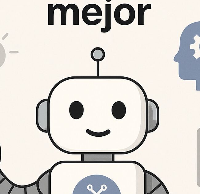 Ilustración de cómo usar ia conocerte mejor a ti mismo con estilo tecnológico y limpio.