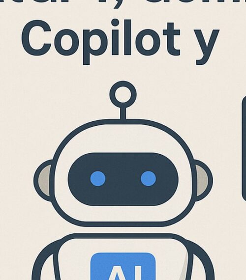 Ilustración de comparativa entre chatgpt gemini copilot claude con estilo tecnológico y limpio.