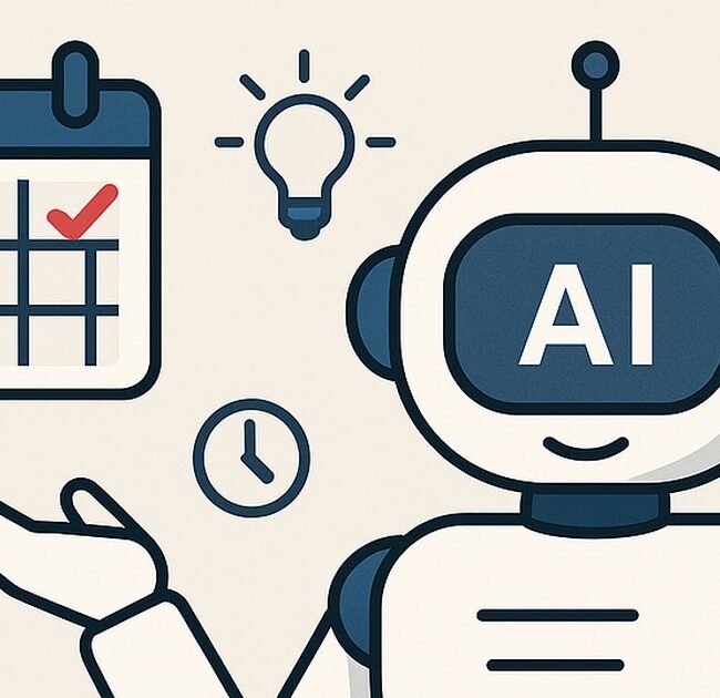 Ilustración de crea menús semanales personalizados ia con estilo tecnológico y limpio.