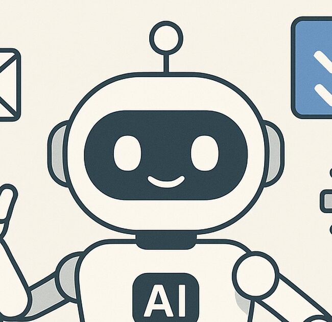 Ilustración de crea sistema organización personal ayuda ia con estilo tecnológico y limpio.