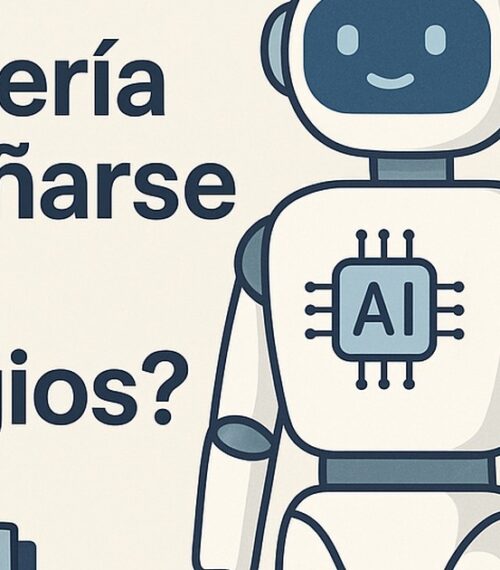 Ilustración de debería enseñarse ia colegios universidades con estilo tecnológico y limpio.