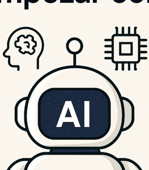 Ilustración de errores comunes al empezar ia cómo evitarlos con estilo tecnológico y limpio.