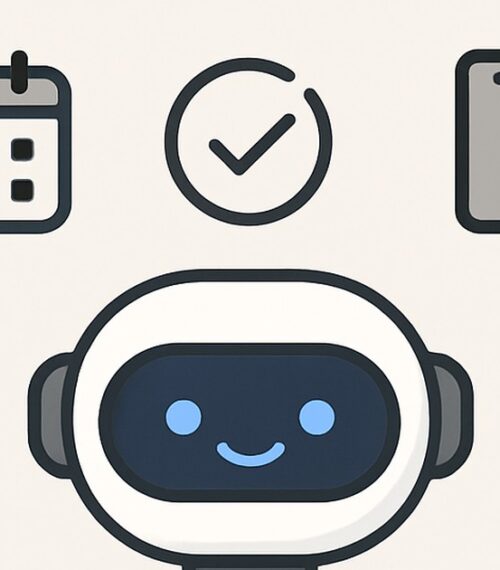 Ilustración de haz seguimiento tus hábitos sin esfuerzo ia con estilo tecnológico y limpio.