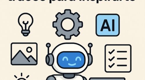 Ilustración de ia diseñadores trucos inspirarte o acelerar procesos con estilo tecnológico y limpio.