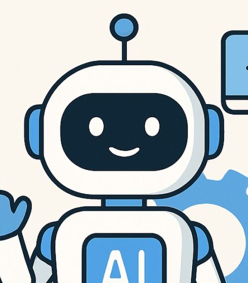 Ilustración de ia hacer más llevadero trabajo remoto con estilo tecnológico y limpio.