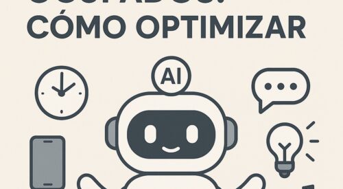 Ilustración de ia padres ocupados cómo optimizar rutina familiar con estilo tecnológico y limpio.