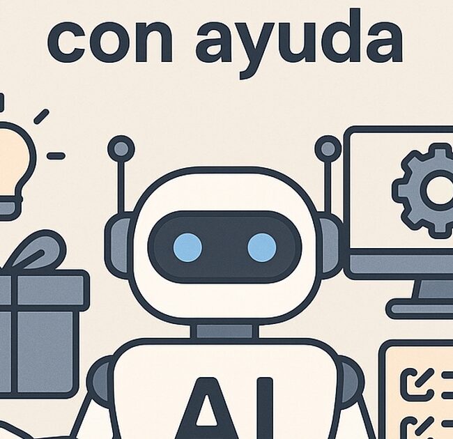 Ilustración de ideas regalos personalizadas ayuda ia con estilo tecnológico y limpio.