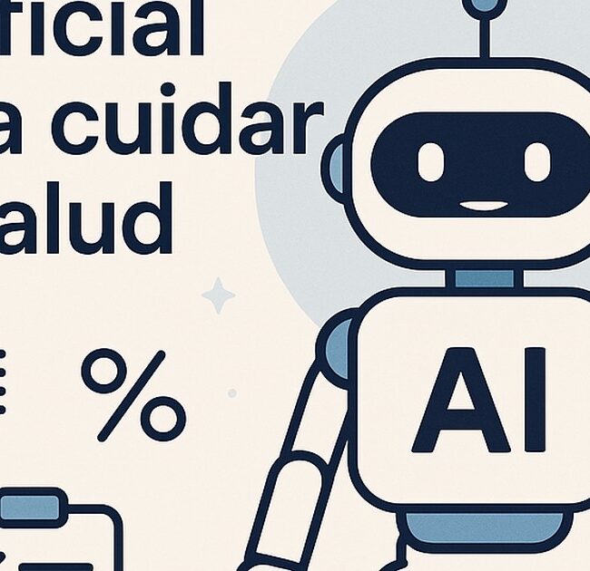Ilustración de inteligencia artificial cuidar tu salud mental primeros pasos con estilo tecnológico y limpio.