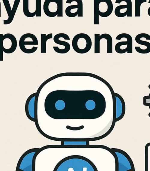 Ilustración de ia como ayuda personas tdah o dificultades atención con estilo tecnológico y limpio.