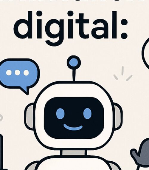 Ilustración de ia minimalismo digital cómo simplificar tu vida con estilo tecnológico y limpio.