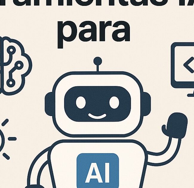 Ilustración de 3 mejores herramientas ia organizar tu negocio con estilo tecnológico y limpio.