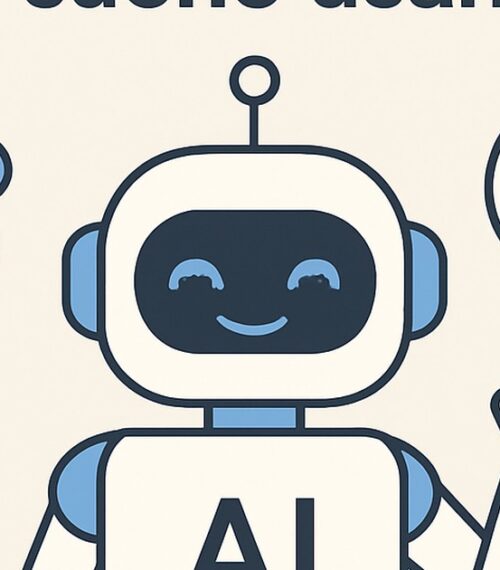 Ilustración de mejora tus hábitos sueño usando inteligencia artificial con estilo tecnológico y limpio.