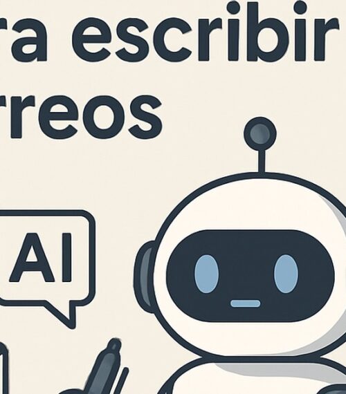 Ilustración de mejores herramientas ia escribir correos profesionales con estilo tecnológico y limpio.