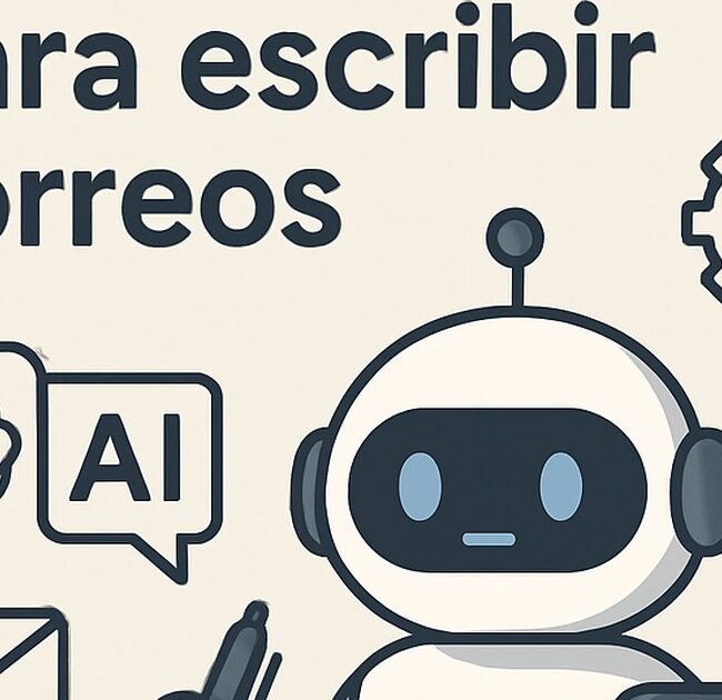 Ilustración de mejores herramientas ia escribir correos profesionales con estilo tecnológico y limpio.