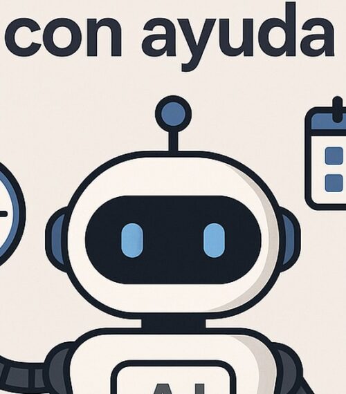 Ilustración de prepara eventos celebraciones ayuda ia con estilo tecnológico y limpio.