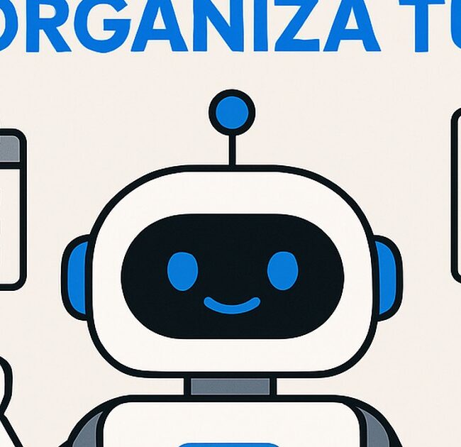 Ilustración de prompts padres ocupados organiza tu vida familiar ia con estilo tecnológico y limpio.