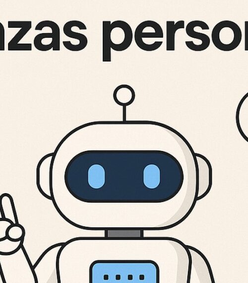 Ilustración de prompts planificar tus finanzas personales con estilo tecnológico y limpio.