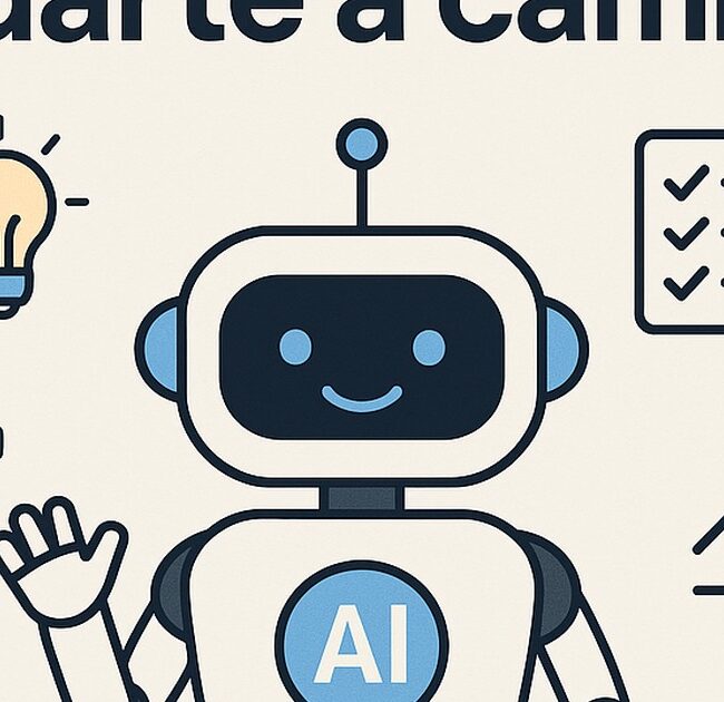 Ilustración de puede ia ayudarte a cambiar hábitos con estilo tecnológico y limpio.