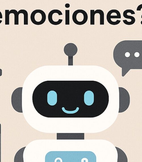 Ilustración de pueden ias entender tus emociones con estilo tecnológico y limpio.