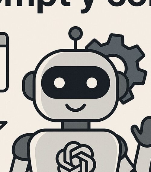 Ilustración de qué es prompt cómo escribirlo bien con estilo tecnológico y limpio.