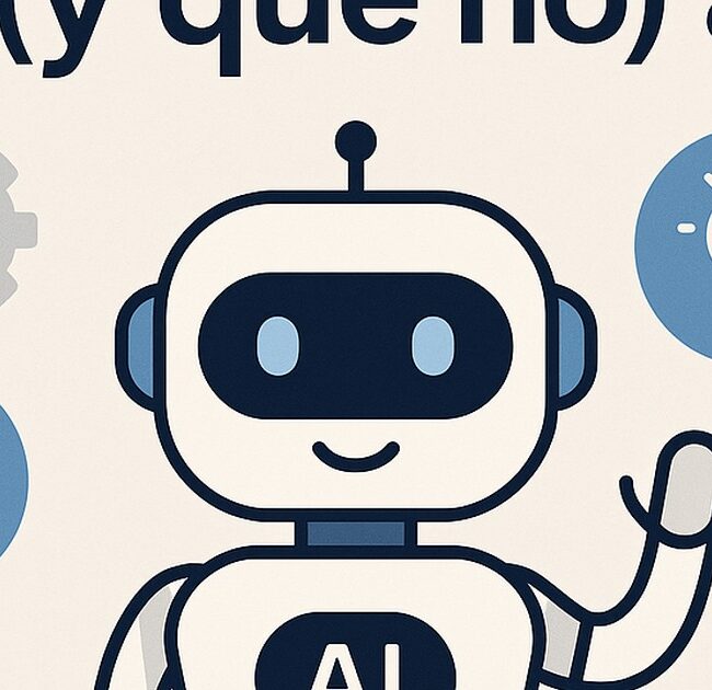 Ilustración de qué pedirle qué no a ia si eres con estilo tecnológico y limpio.